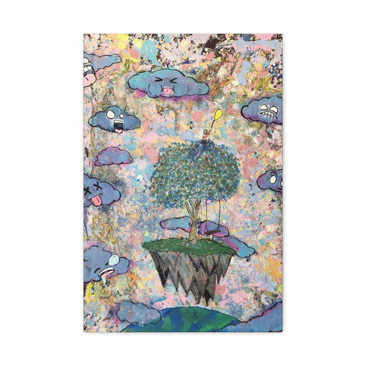 Canvas Wall Art - High Among The Clouds Surreal Playful Whimsical Fantasy Print