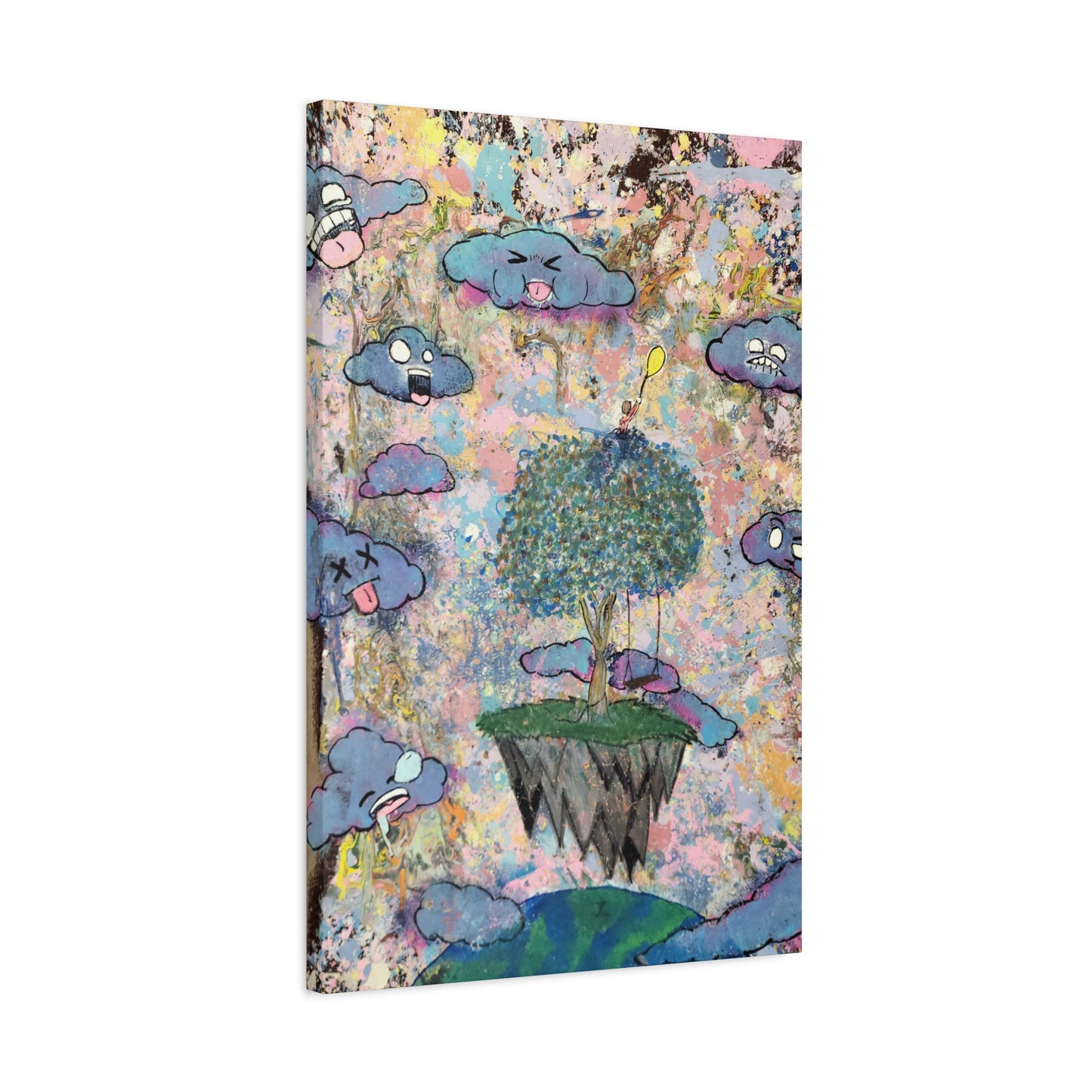 Canvas Wall Art - High Among The Clouds Surreal Playful Whimsical Fantasy Print