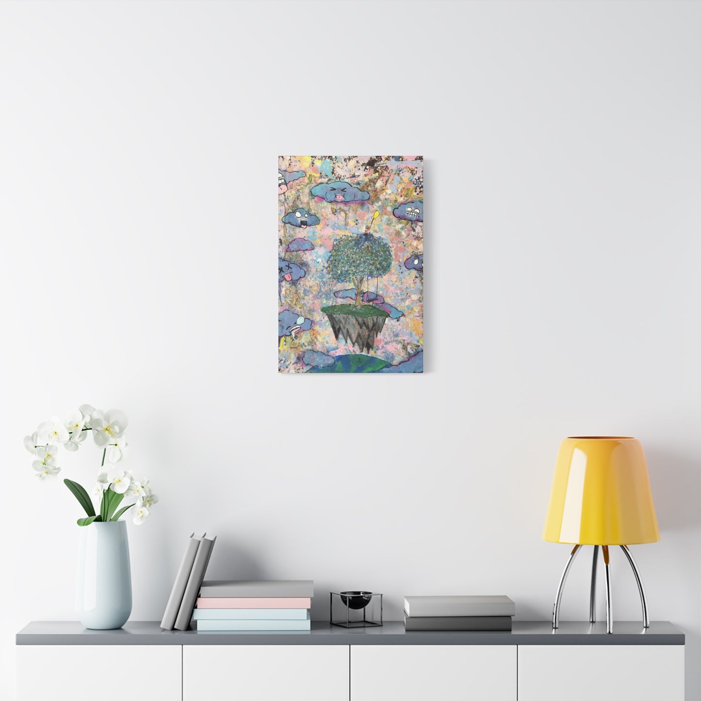 Canvas Wall Art - High Among The Clouds Surreal Playful Whimsical Fantasy Print