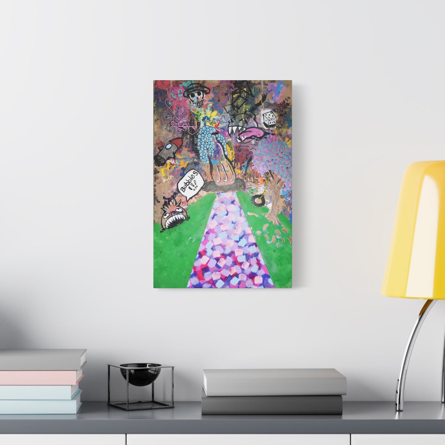 Lost Paradise 2.0 — Matte Stretched Canvas Art (Abstract Chaotic Pop Surreal)