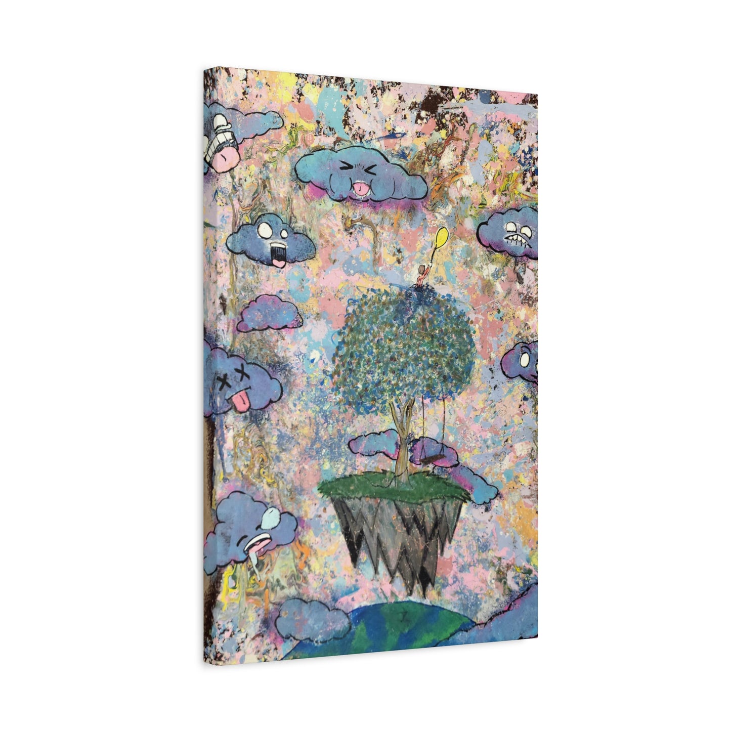 Canvas Wall Art - High Among The Clouds Surreal Playful Whimsical Fantasy Print