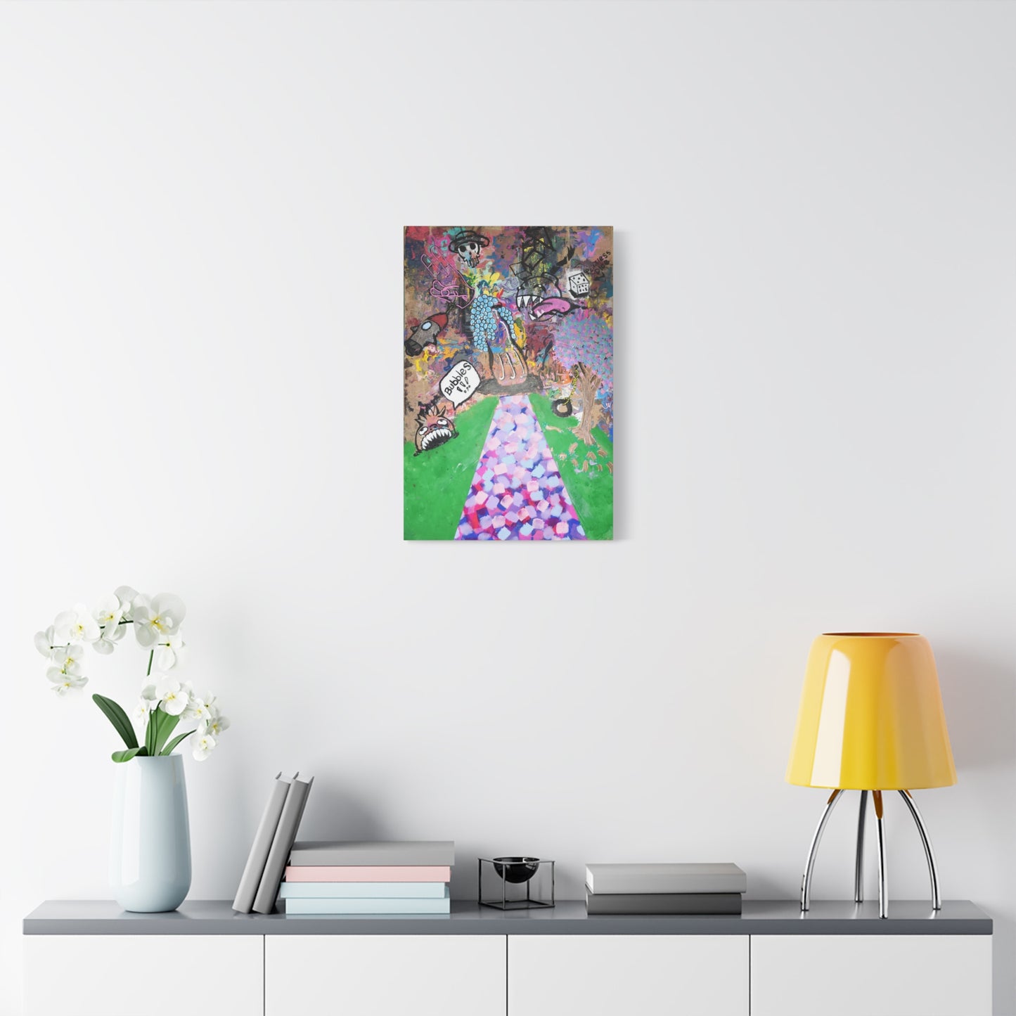 Lost Paradise 2.0 — Matte Stretched Canvas Art (Abstract Chaotic Pop Surreal)