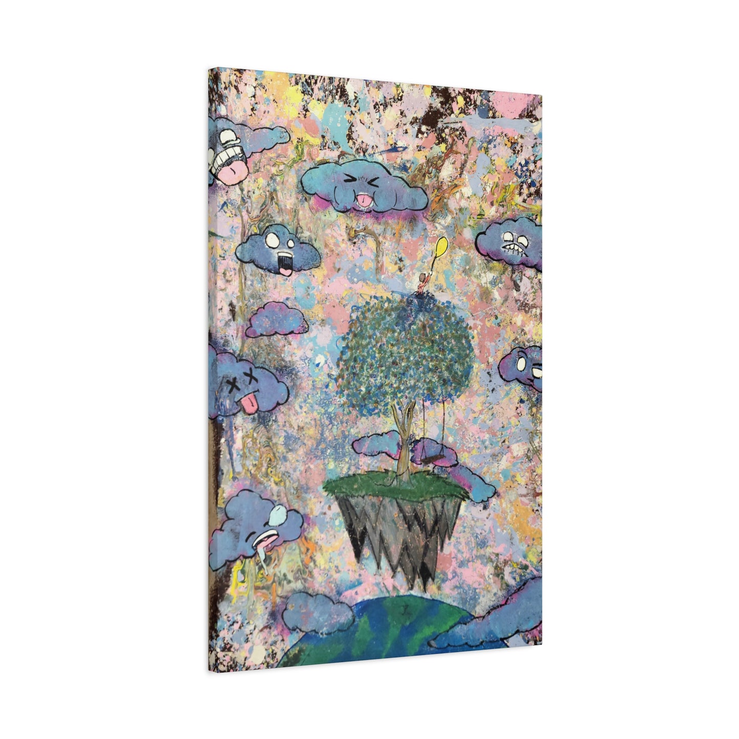 Canvas Wall Art - High Among The Clouds Surreal Playful Whimsical Fantasy Print